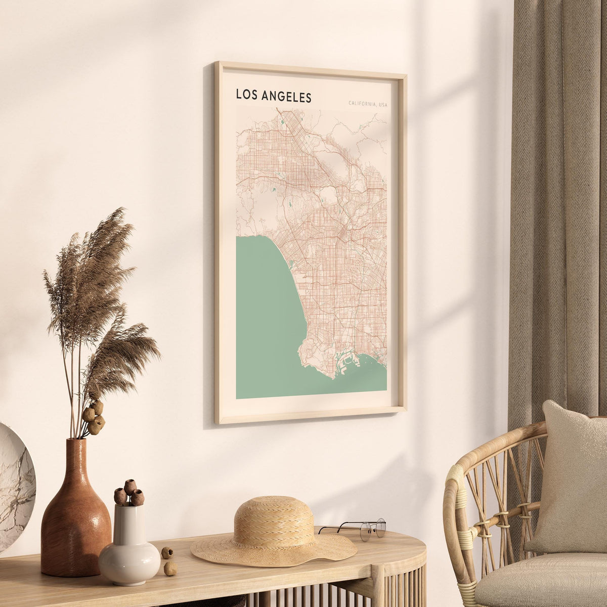 los angeles, california map poster - image 2