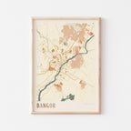 bangor, maine map poster - image 1
