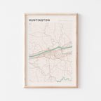 huntington, west virginia map poster - image 1