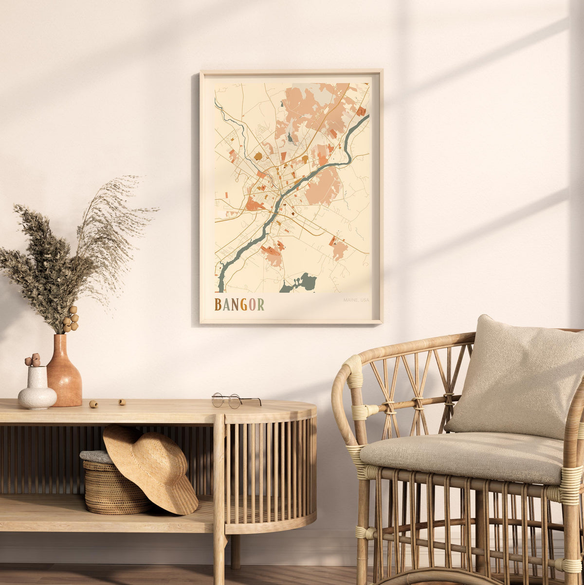 bangor, maine map poster - image 3