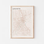 lafayette, louisiana map poster - image 1