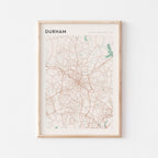 durham, north carolina map poster - image 1