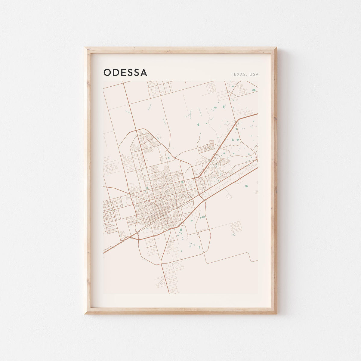 odessa, texas map poster - image 1