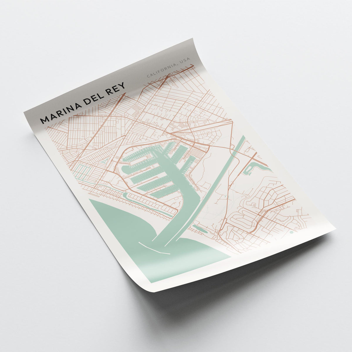 marina del rey, california map poster - image 4
