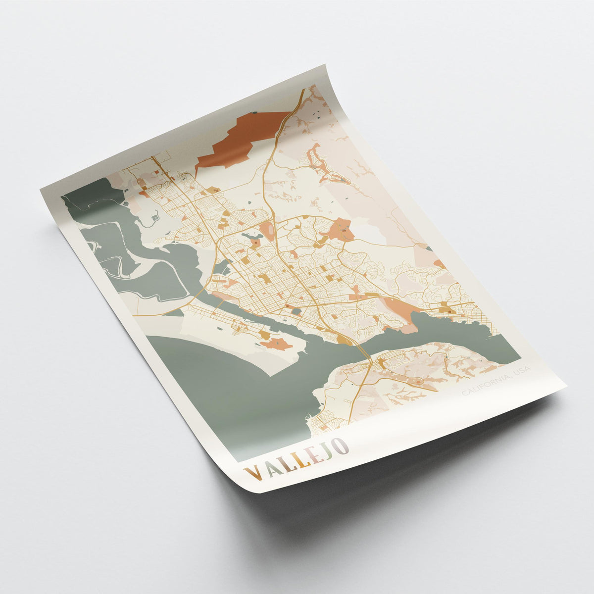 vallejo, california map poster - image 4