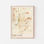 terre haute, indiana map poster - image 1