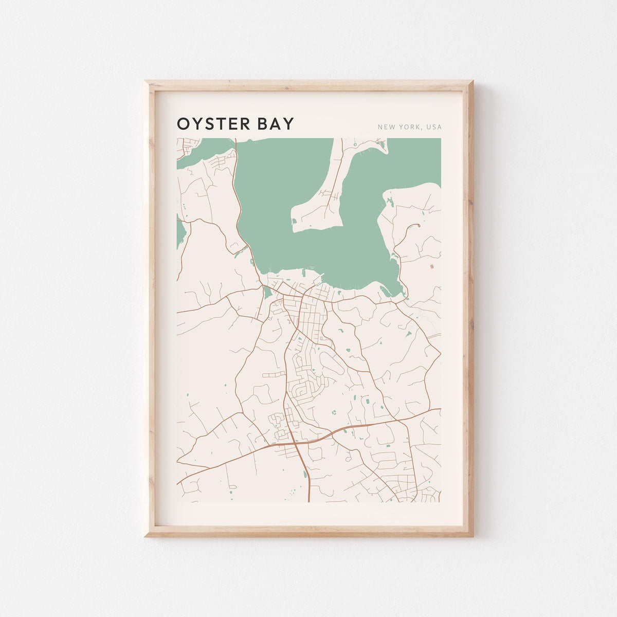 oyster bay, new york map poster - image 1