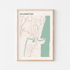saugerties, new york map poster - image 1