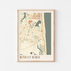 bethany beach, delaware map poster - image 1