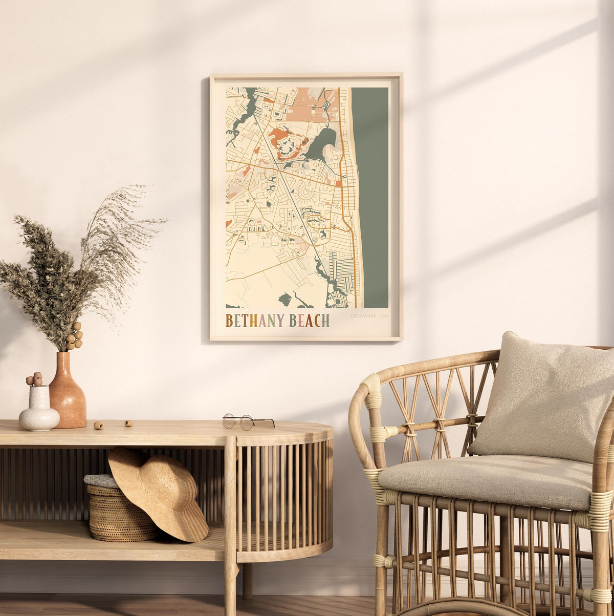 bethany beach, delaware map poster - image 3