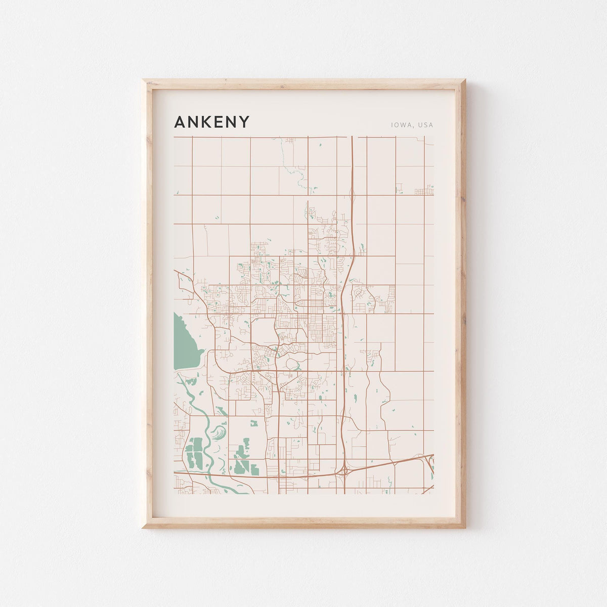 ankeny, iowa map poster - image 1