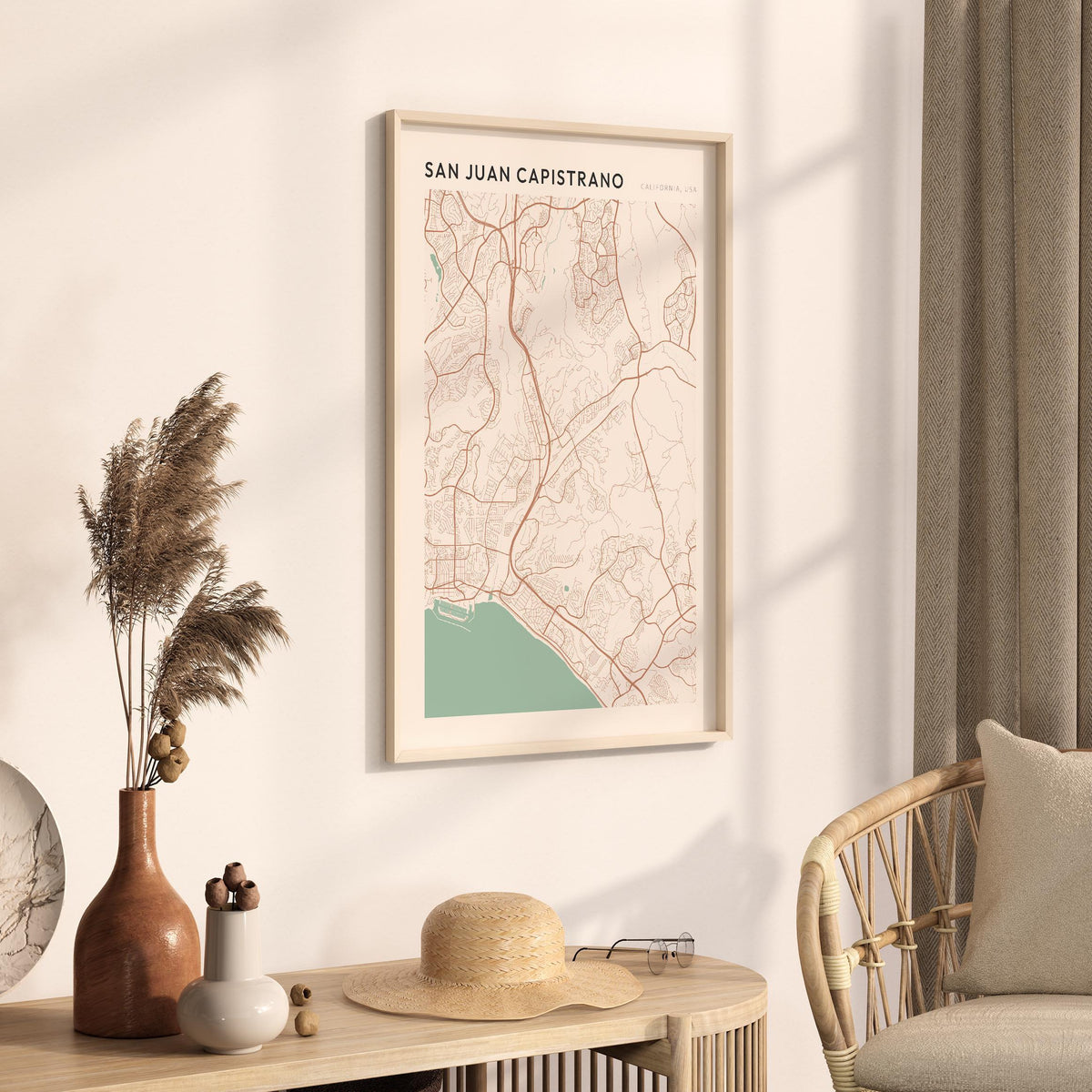 san juan capistrano, california map poster - image 2