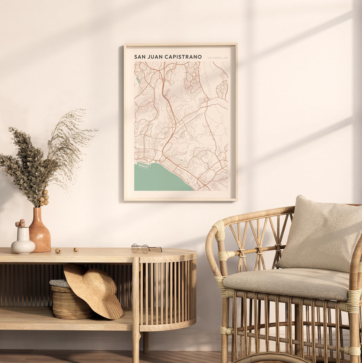 san juan capistrano, california map poster - image 3
