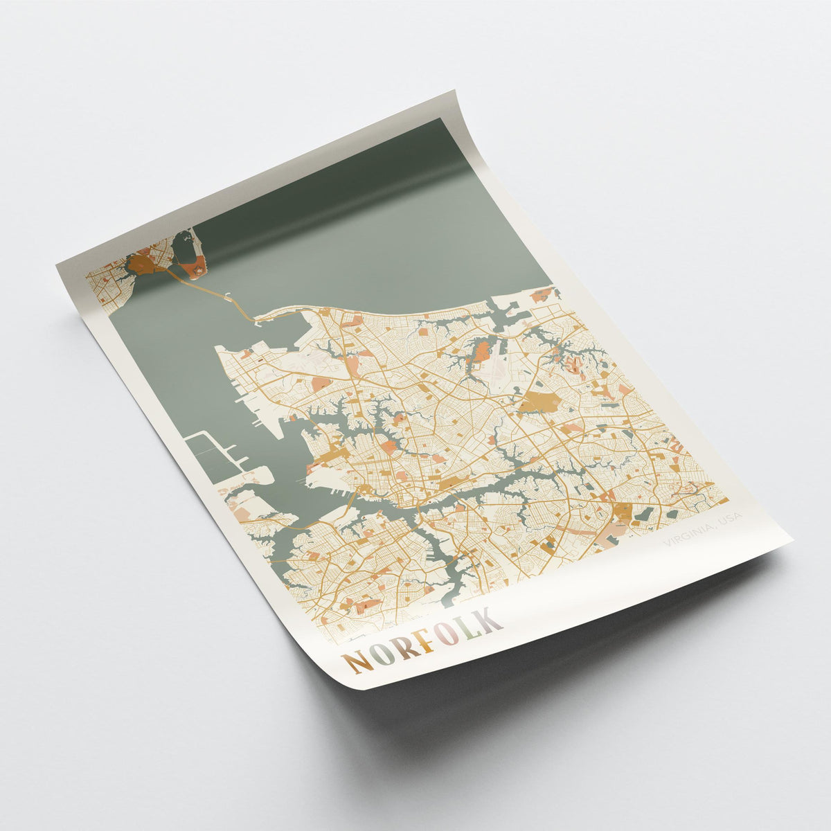 norfolk, virginia map poster - image 4