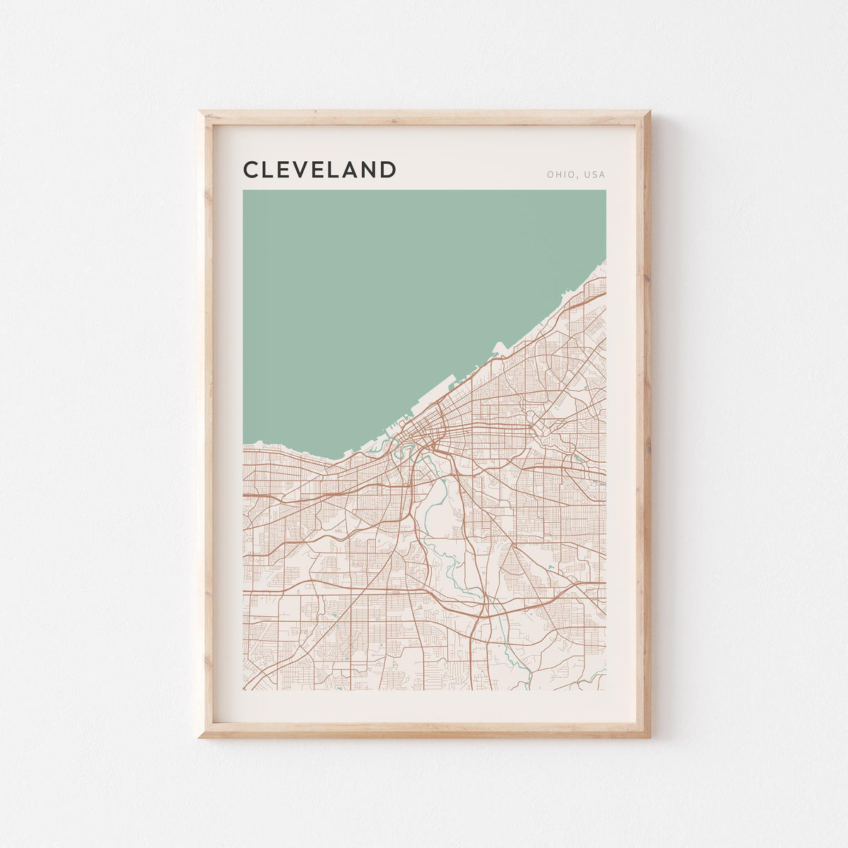 cleveland, ohio map poster - image 1