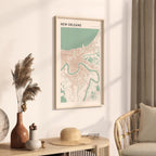new orleans, louisiana map poster - image 2