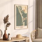 st. pete beach, florida map poster - image 2