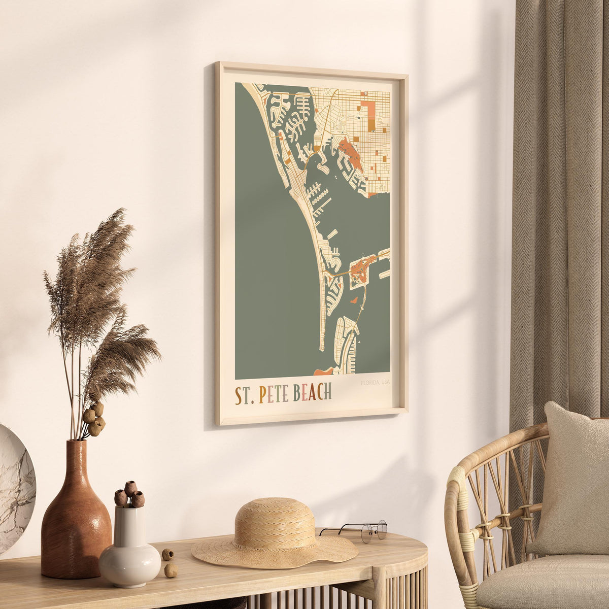 st. pete beach, florida map poster - image 2