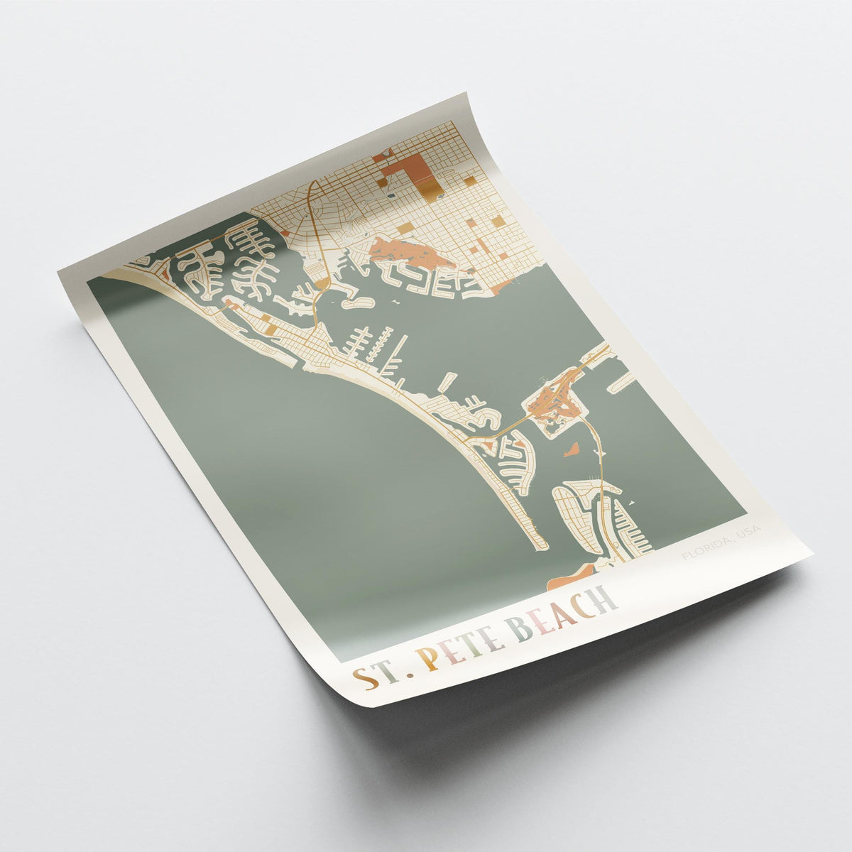 st. pete beach, florida map poster - image 4