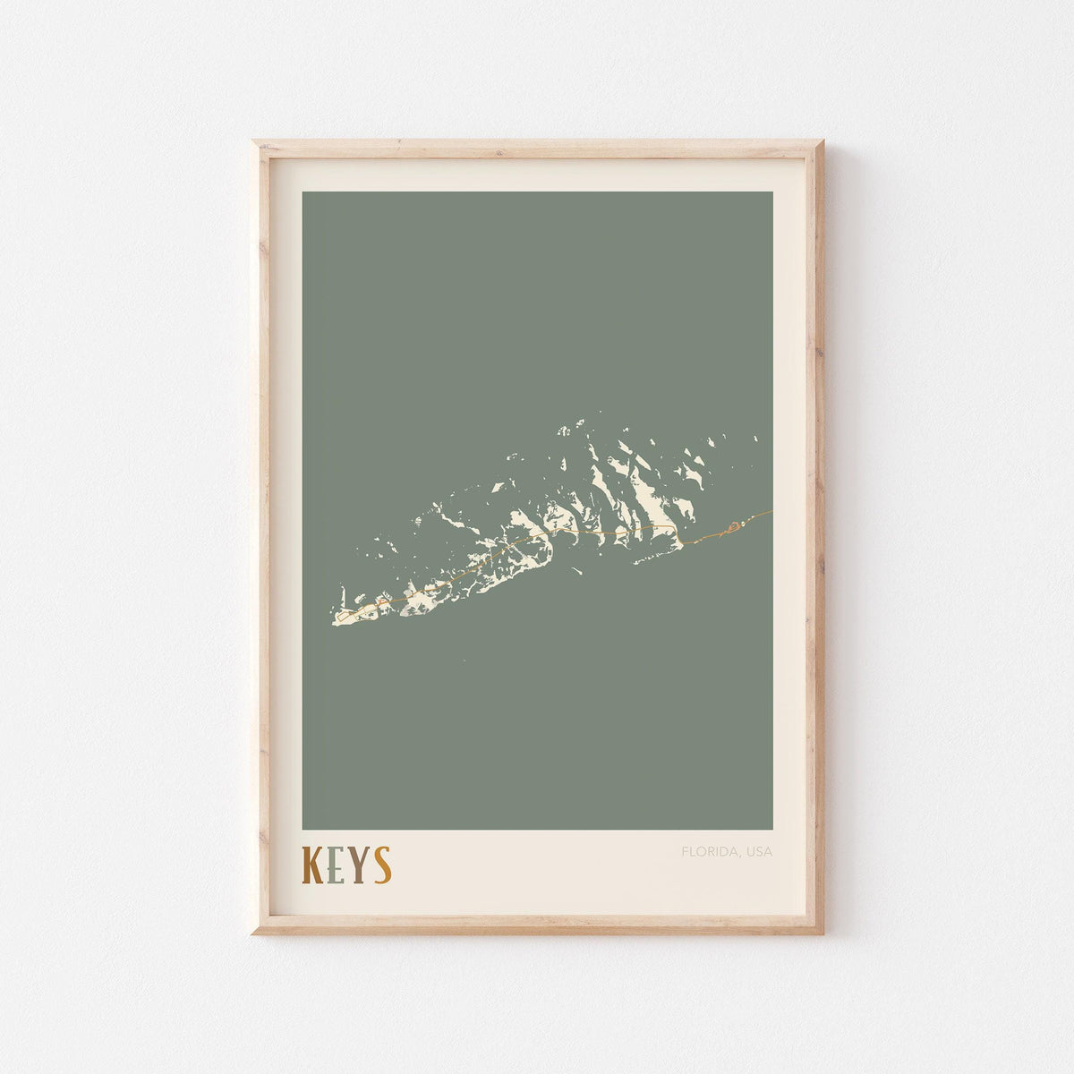 , florida map poster - image 1
