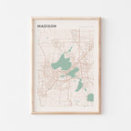 madison, wisconsin map poster - image 1