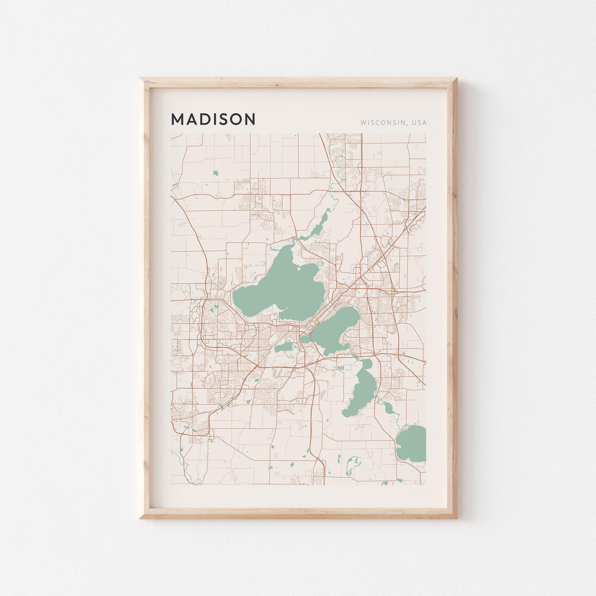 madison, wisconsin map poster - image 1