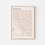 cupertino, california map poster - image 1