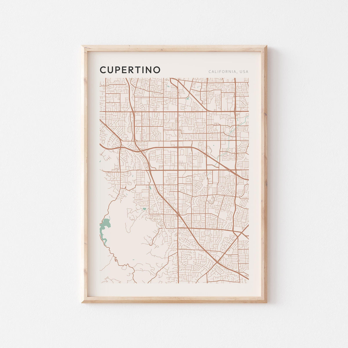 cupertino, california map poster - image 1