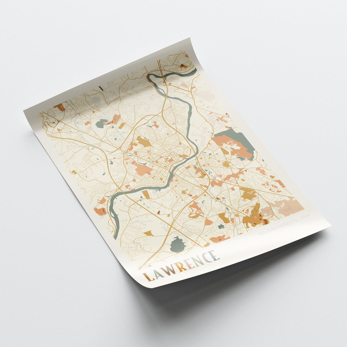 lawrence, massachusetts map poster - image 4