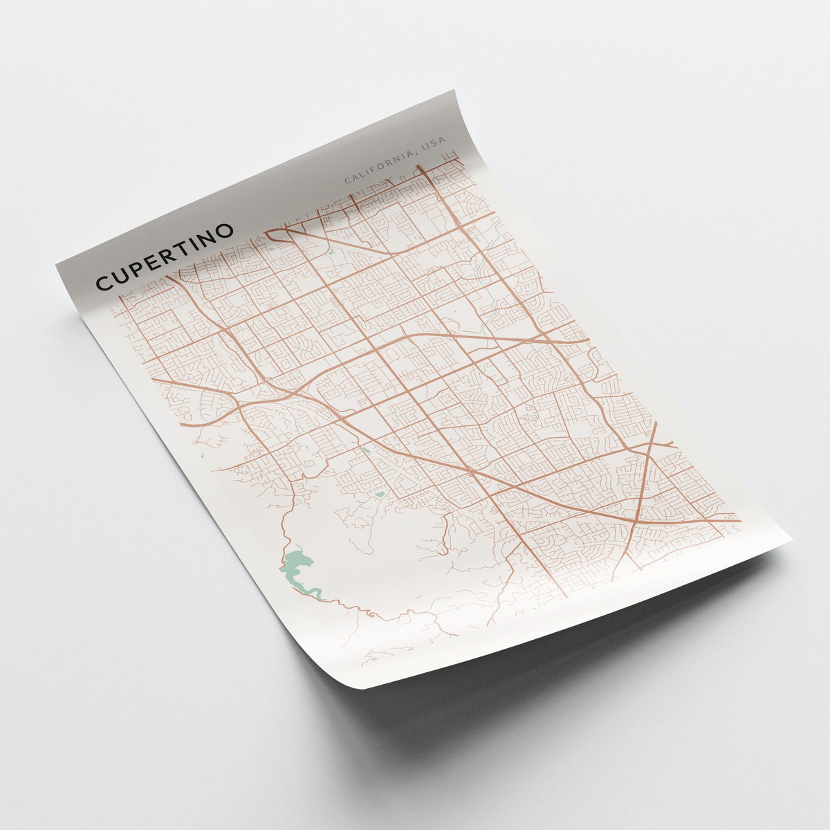 cupertino, california map poster - image 4