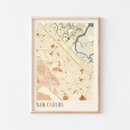 san carlos, california map poster - image 1