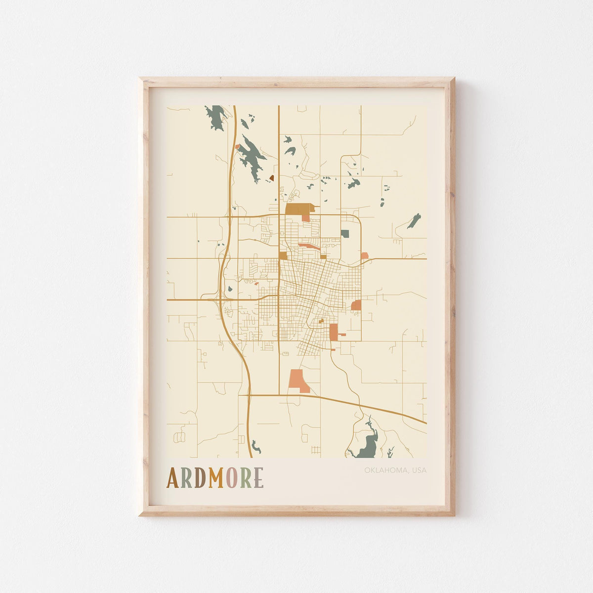 ardmore, oklahoma map poster - image 1