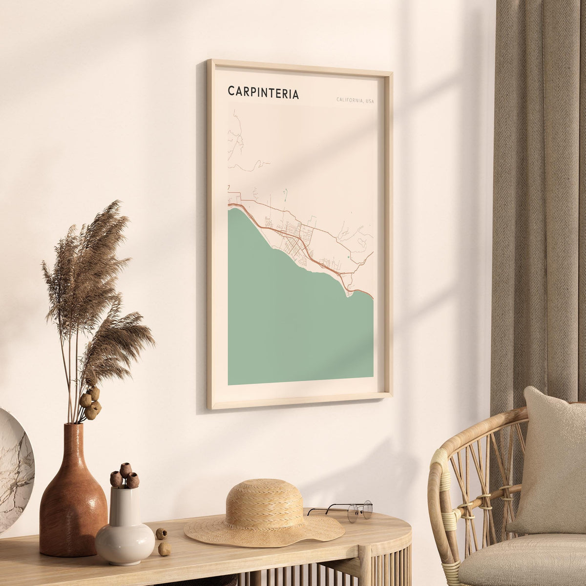 carpinteria, california map poster - image 2