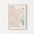 garland, texas map poster - image 1