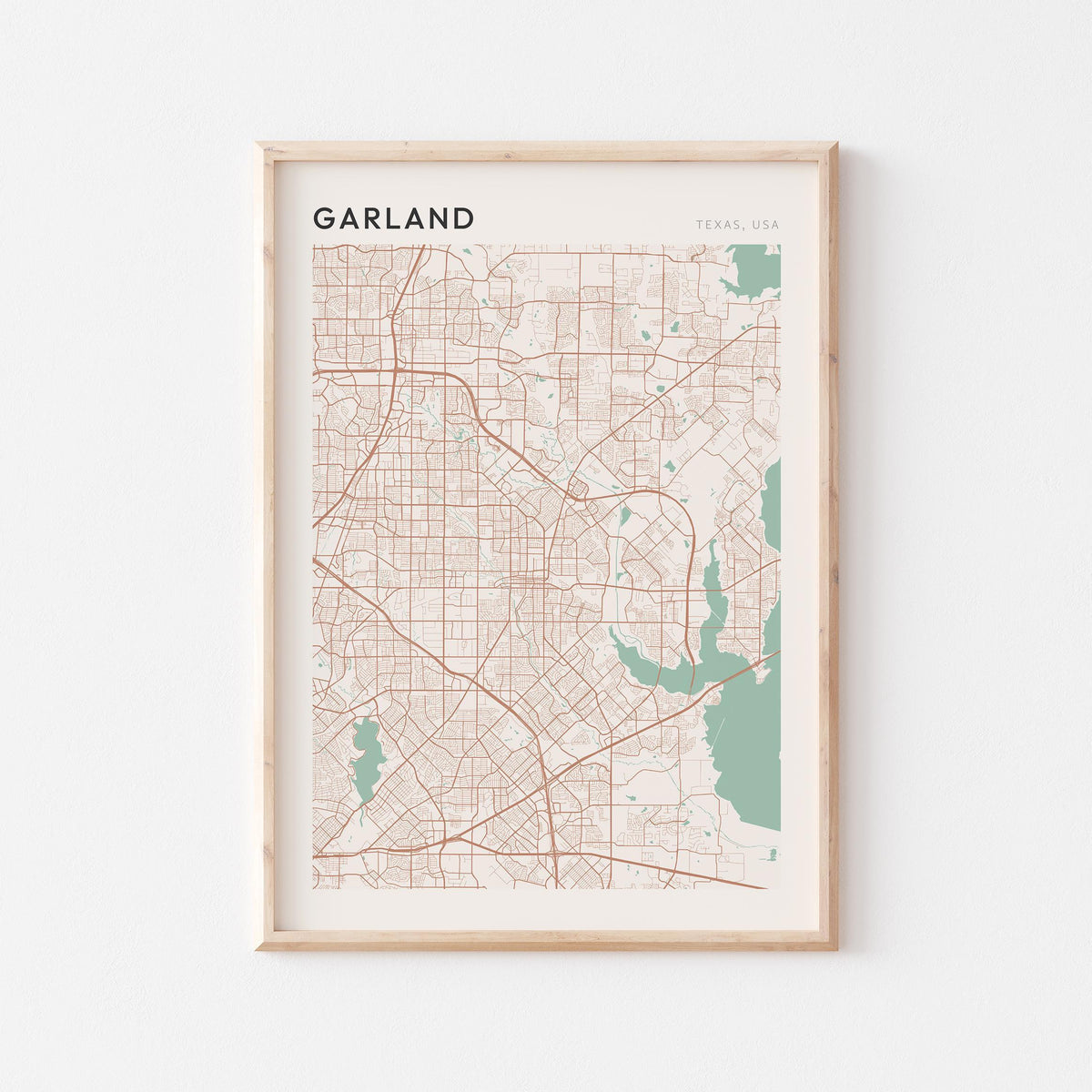 garland, texas map poster - image 1