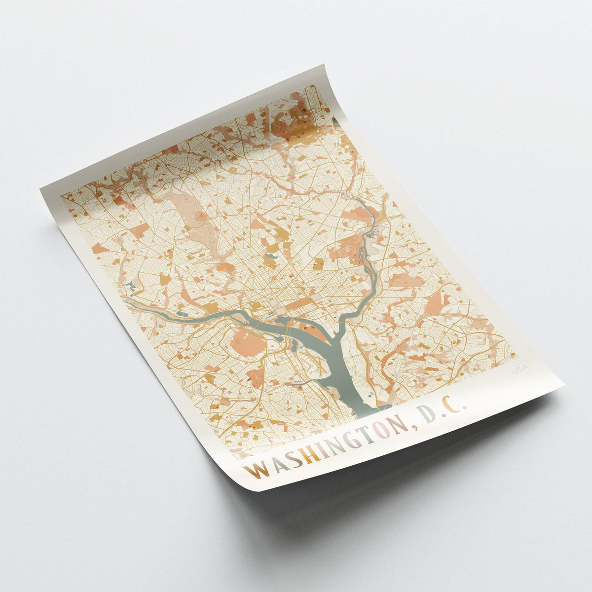 washington, d.c., district of columbia map poster - image 3
