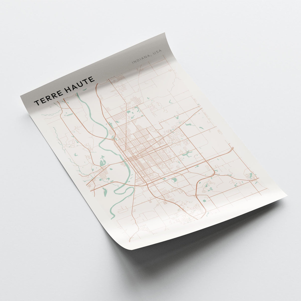 terre haute, indiana map poster - image 4