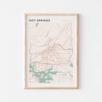hot springs, arkansas map poster - image 1