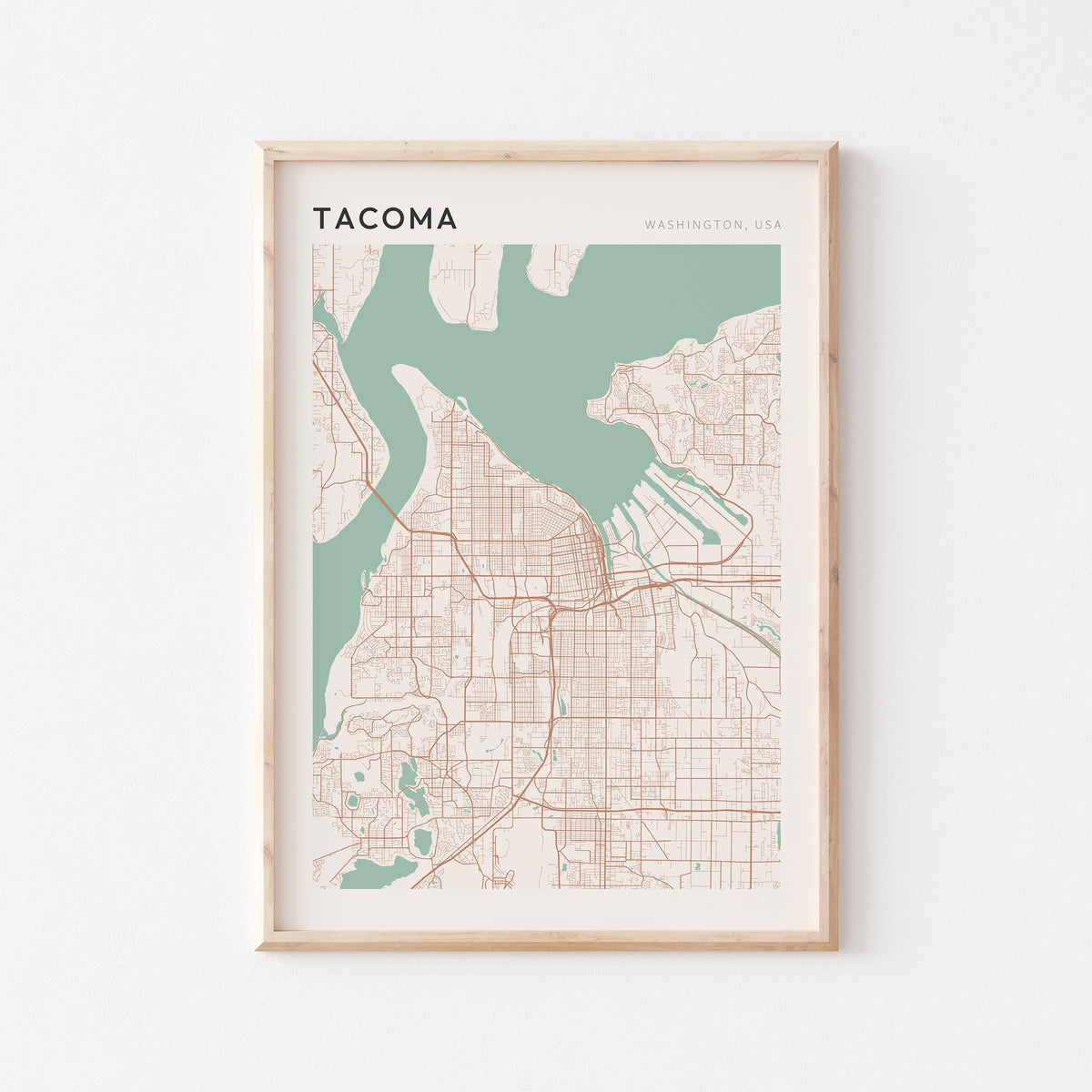 tacoma, washington map poster - image 1