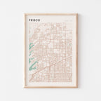 frisco, texas map poster - image 1
