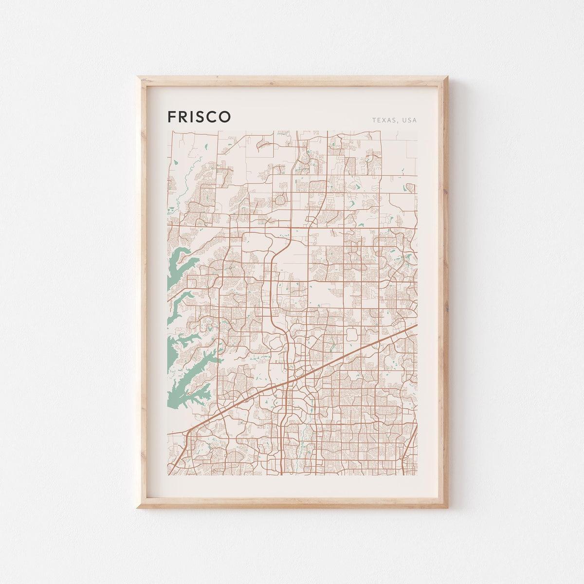 frisco, texas map poster - image 1