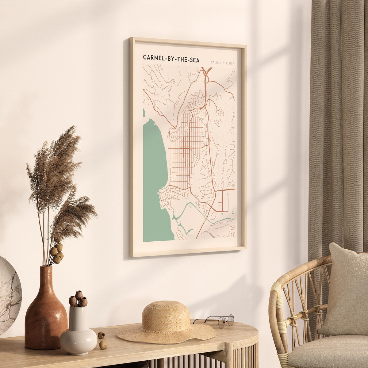 carmel-by-the-sea, california map poster - image 2