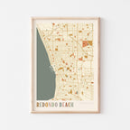 redondo beach, california map poster - image 1
