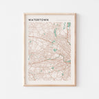 watertown, massachusetts map poster - image 1