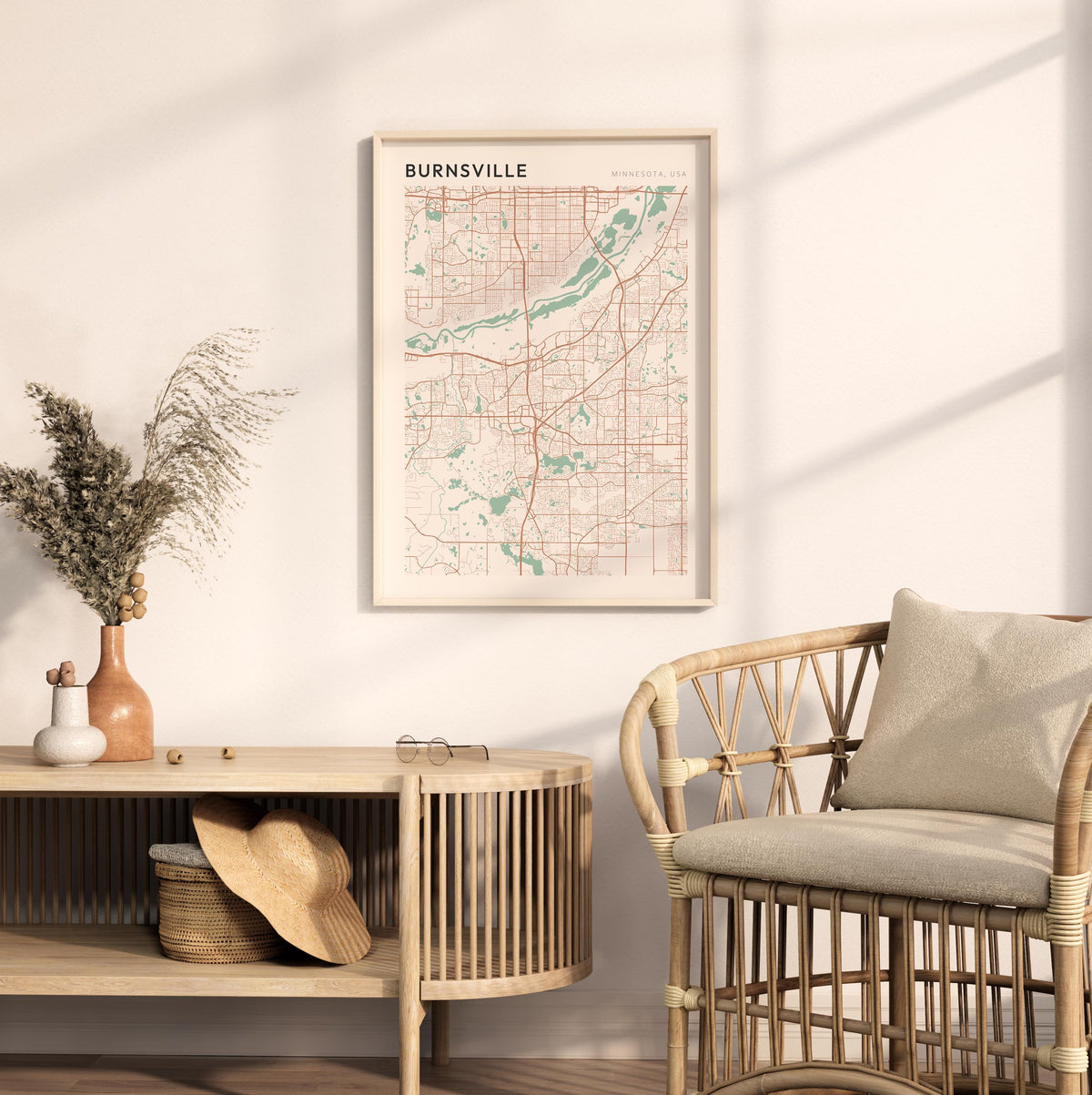 burnsville, minnesota map poster - image 3