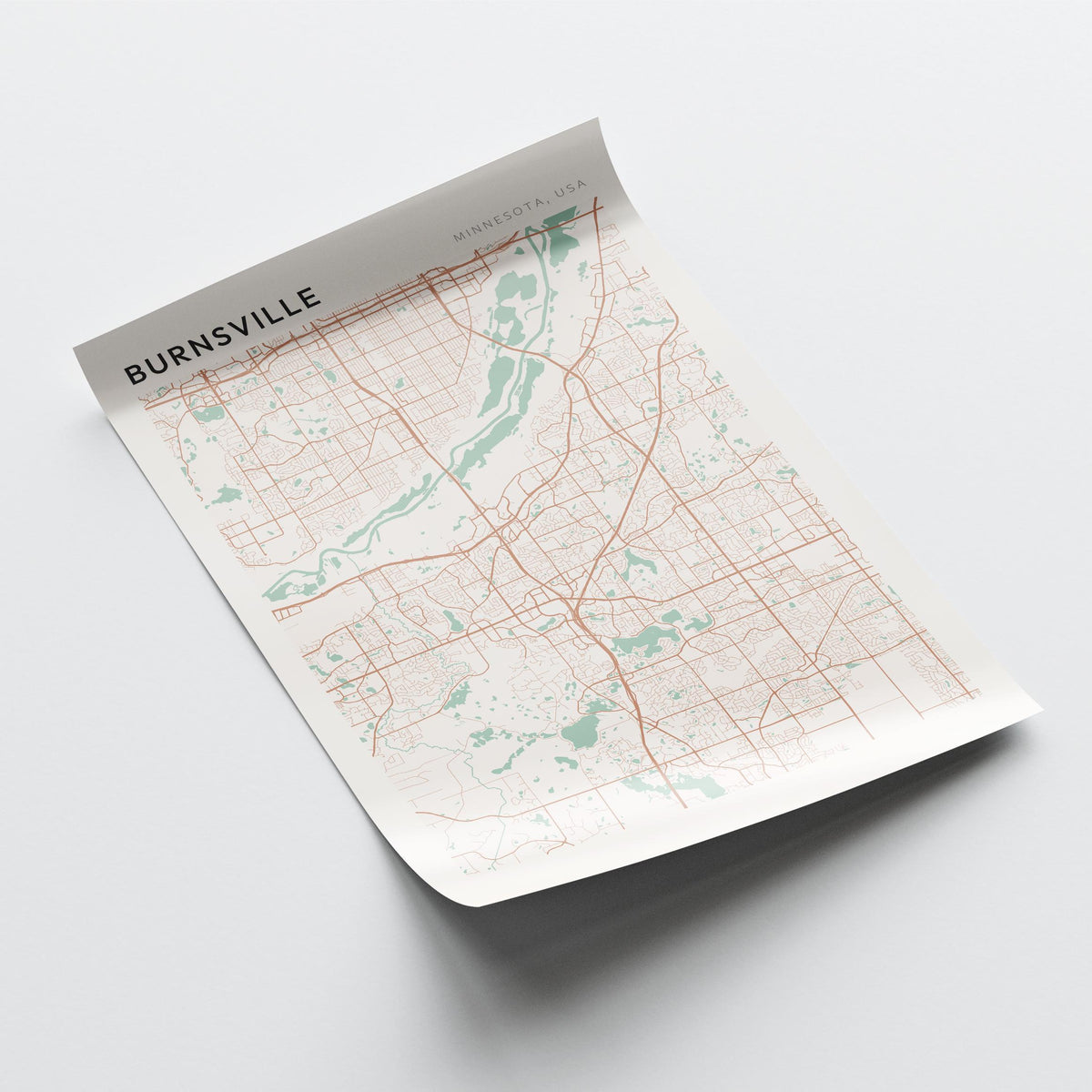 burnsville, minnesota map poster - image 4