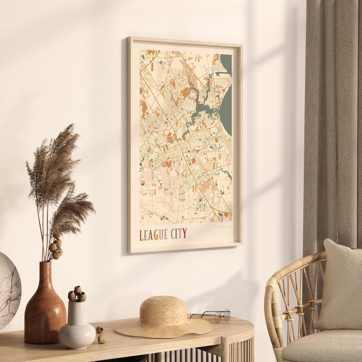 league city, texas map poster - image 2
