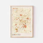 lancaster, pennsylvania map poster - image 1
