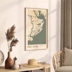 folly beach, south carolina map poster - image 2