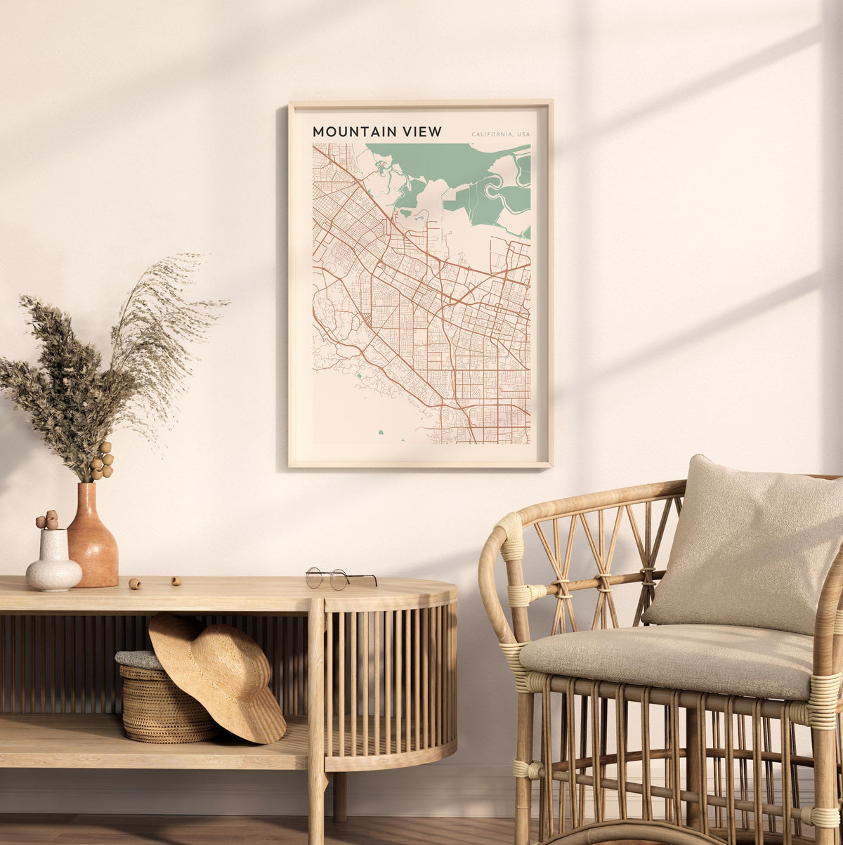 mountain view, california map poster - image 2
